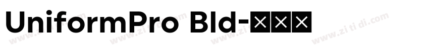UniformPro Bld字体转换